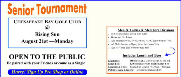 Senior Tournament - Senior Club Championship August 21, 2017