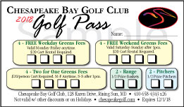 2018 CBGC Golf Pass Card