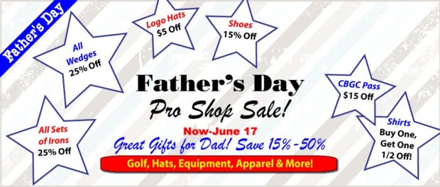 Father's Day Pro Shop Sale 15%-50% Off