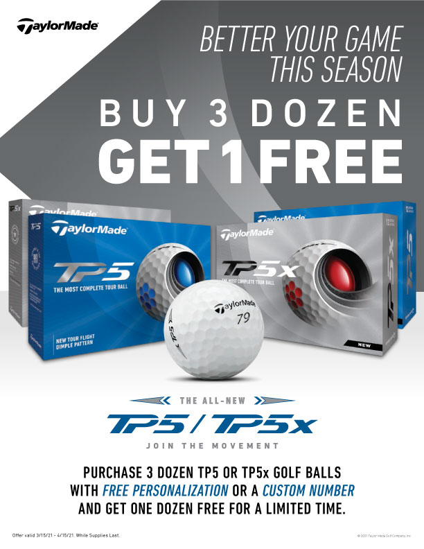 TaylorMade Buy 3 Dozen, Get 1 FREE! Chesapeake Bay Golf Club